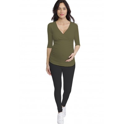 T-shirt cache-coeur de grossesse en modal LYS