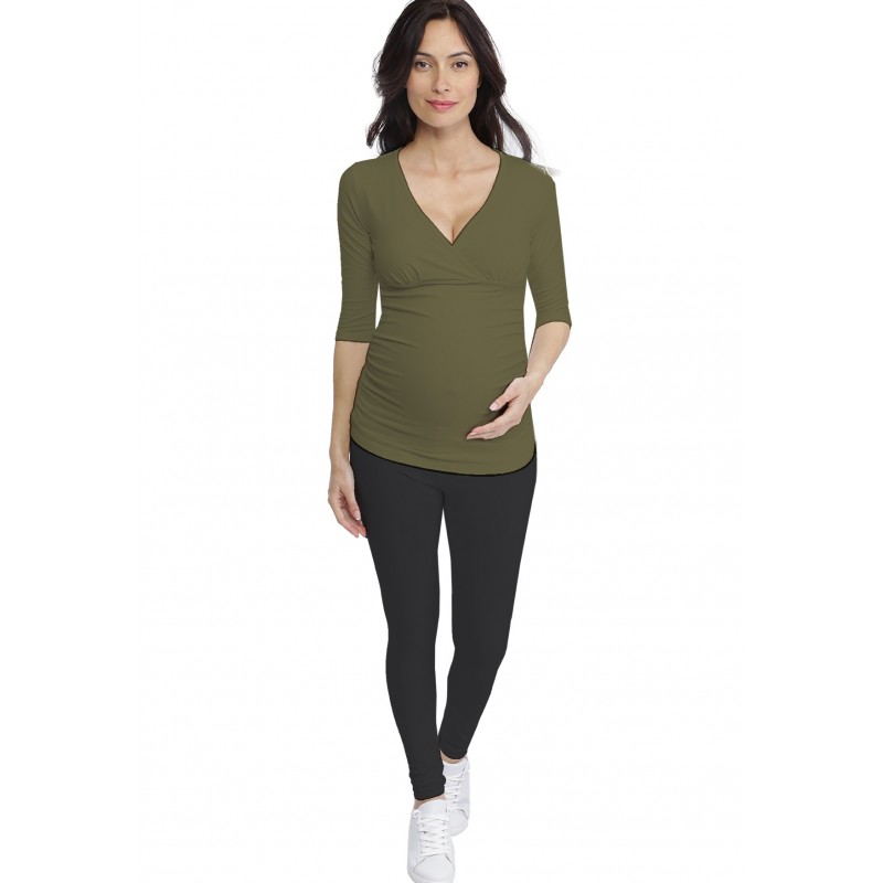 T-shirt cache-coeur de grossesse en modal LYS T-shirt cache-coeur de grossesse en modal LYS