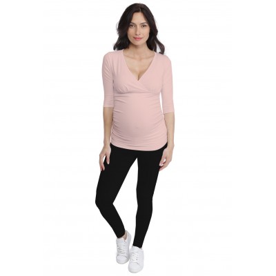 T-shirt cache-coeur de grossesse en modal LYS