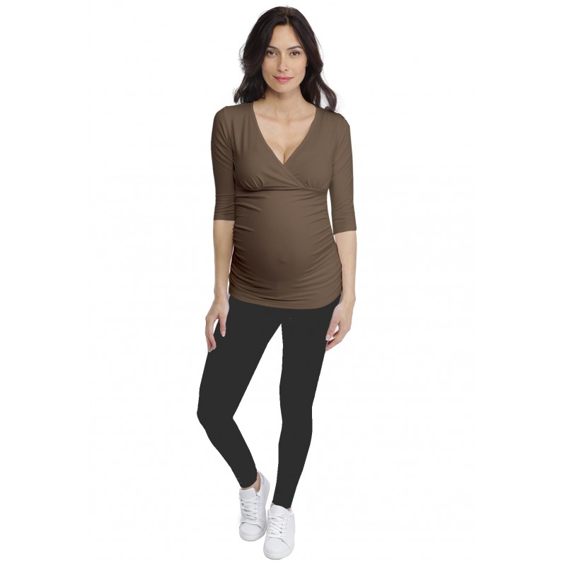 T-shirt cache-coeur de grossesse en modal LYS