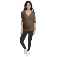 T-shirt cache-coeur de grossesse en modal LYS
