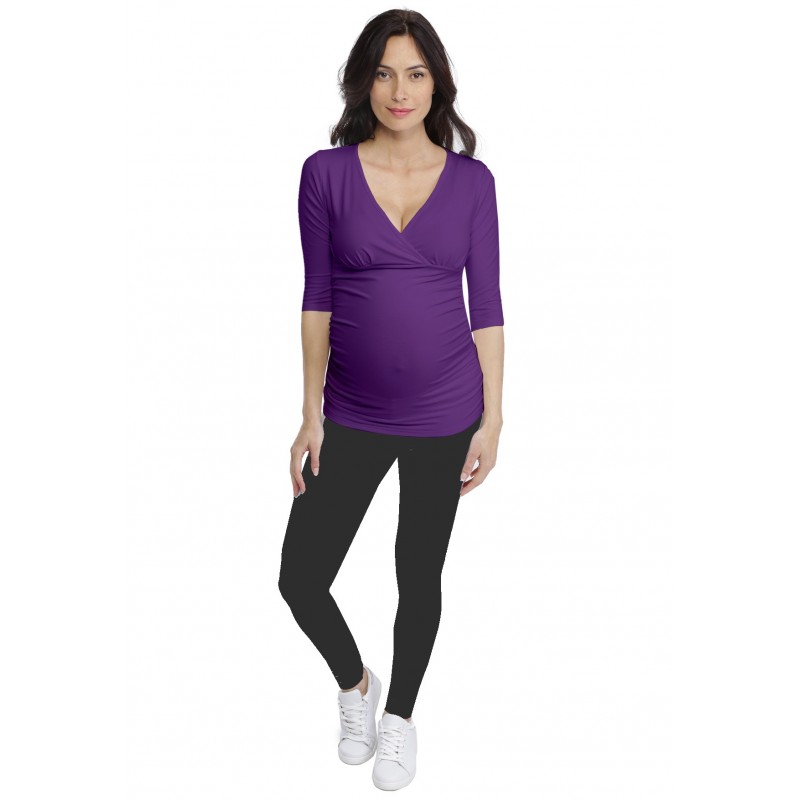 T-shirt cache-coeur de grossesse en modal LYS T-shirt cache-coeur de grossesse en modal LYS