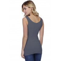 Débardeur long larges bretelles en modal TULIPE02