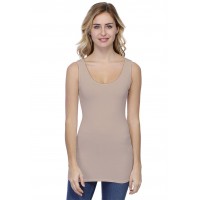 Débardeur long larges bretelles en modal TULIPE02