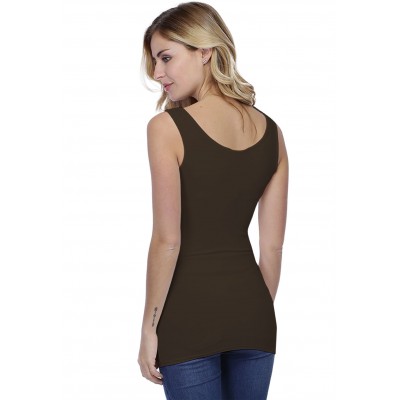 Débardeur long larges bretelles en modal TULIPE02