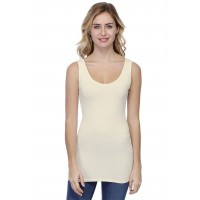 Débardeur long larges bretelles en modal TULIPE02