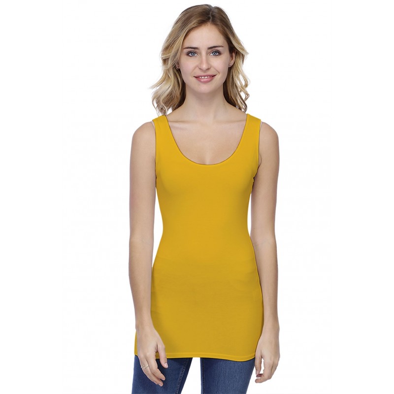 Débardeur long larges bretelles en modal TULIPE02 Débardeur long larges bretelles en modal TULIPE02