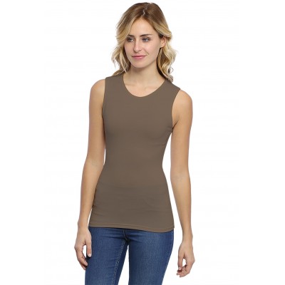 Débardeur col colletage ras du cou en modal KATY01