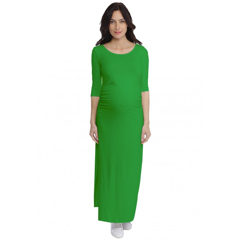 Robe longue de grossesse en modal JACINTHE Robe longue de grossesse en modal JACINTHE