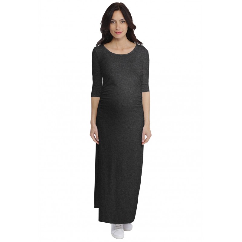 Robe longue de grossesse en modal JACINTHE Robe longue de grossesse en modal JACINTHE