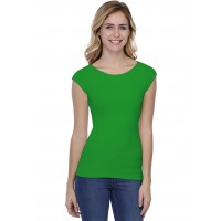 T-shirt col bateau doublé devant manches courtes en modal DORIS02