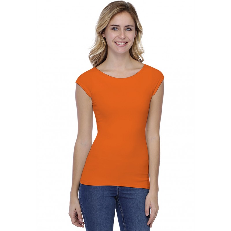 T-shirt col bateau doublé devant manches courtes en modal DORIS02 T-shirt col bateau doublé devant manches courtes en modal DORIS02