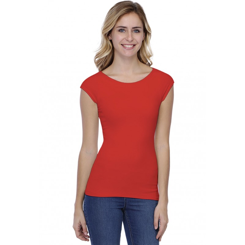 T-shirt col bateau doublé devant manches courtes en modal DORIS02 T-shirt col bateau doublé devant manches courtes en modal DORIS02