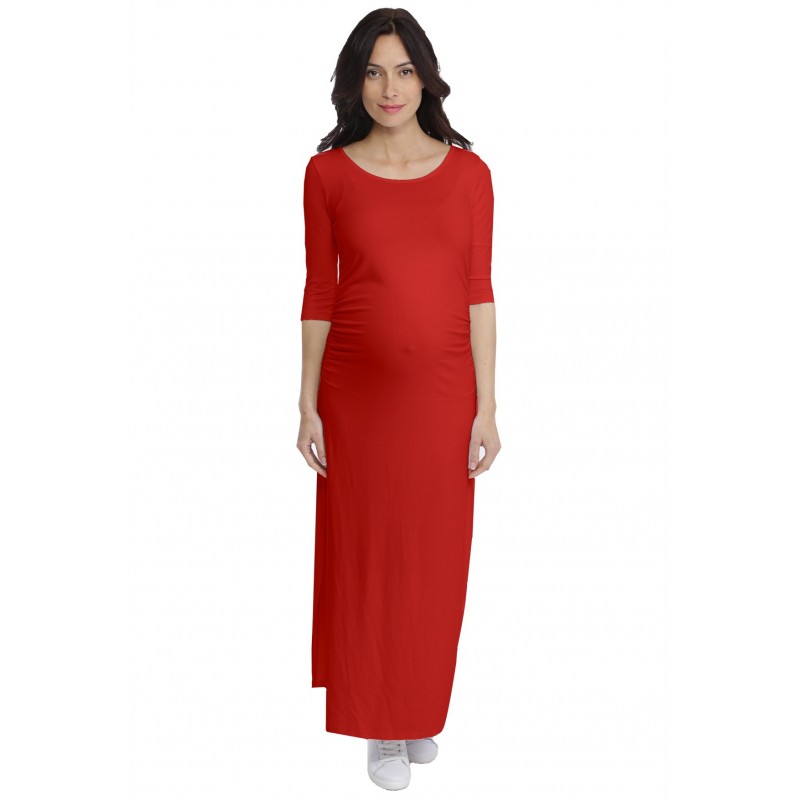 Robe longue de grossesse en modal JACINTHE Robe longue de grossesse en modal JACINTHE