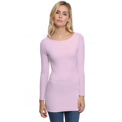 T-shirt long col bateau doublé devant DORIS