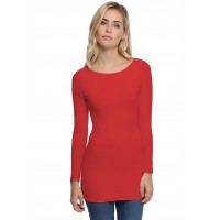 T-shirt long col bateau doublé devant DORIS