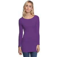 T-shirt long col bateau doublé devant DORIS