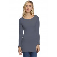 T-shirt long col bateau doublé devant DORIS