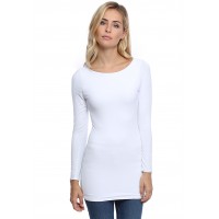 T-shirt long col bateau doublé devant DORIS