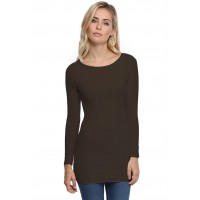 T-shirt long col bateau doublé devant DORIS