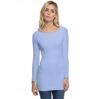 T-shirt long col bateau doublé devant DORIS