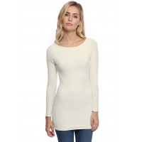 T-shirt long col bateau doublé devant DORIS