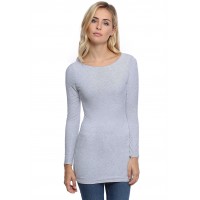T-shirt long col bateau doublé devant DORIS