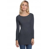 T-shirt long col bateau doublé devant DORIS