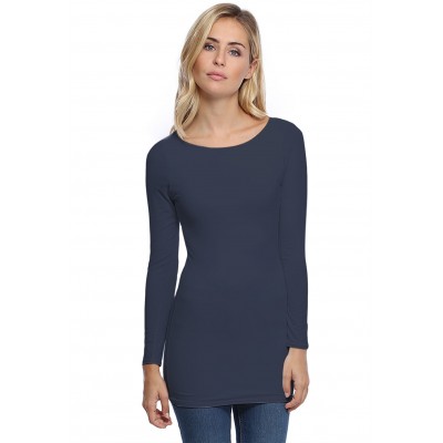 T-shirt long col bateau doublé devant DORIS