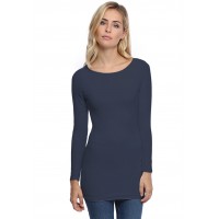 T-shirt long col bateau doublé devant DORIS