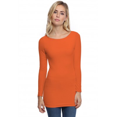 T-shirt long col bateau doublé devant DORIS