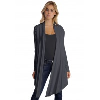 Gilet long manches longues en modal ANNELIE