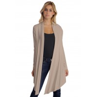 Gilet long manches longues en modal ANNELIE