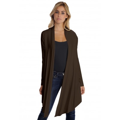 Gilet long manches longues en modal ANNELIE