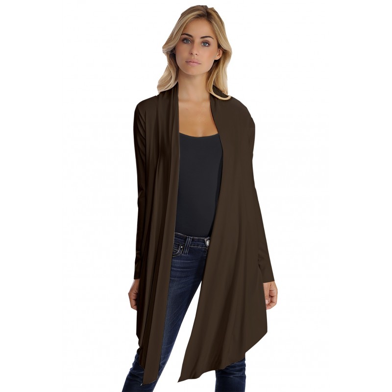 Gilet long manches longues en modal ANNELIE Gilet long manches longues en modal ANNELIE