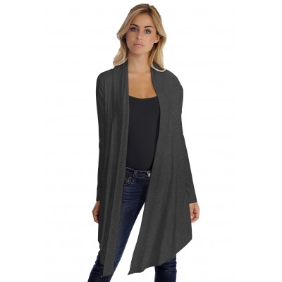 Gilet long manches longues en modal ANNELIE