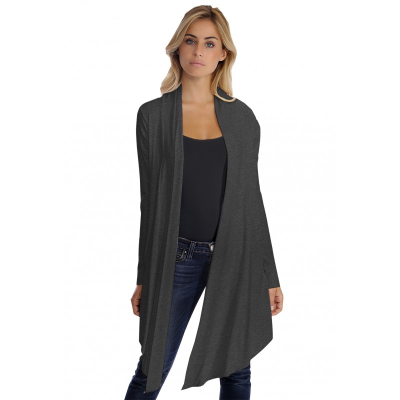 Gilet long manches longues en modal ANNELIE Gilet long manches longues en modal ANNELIE