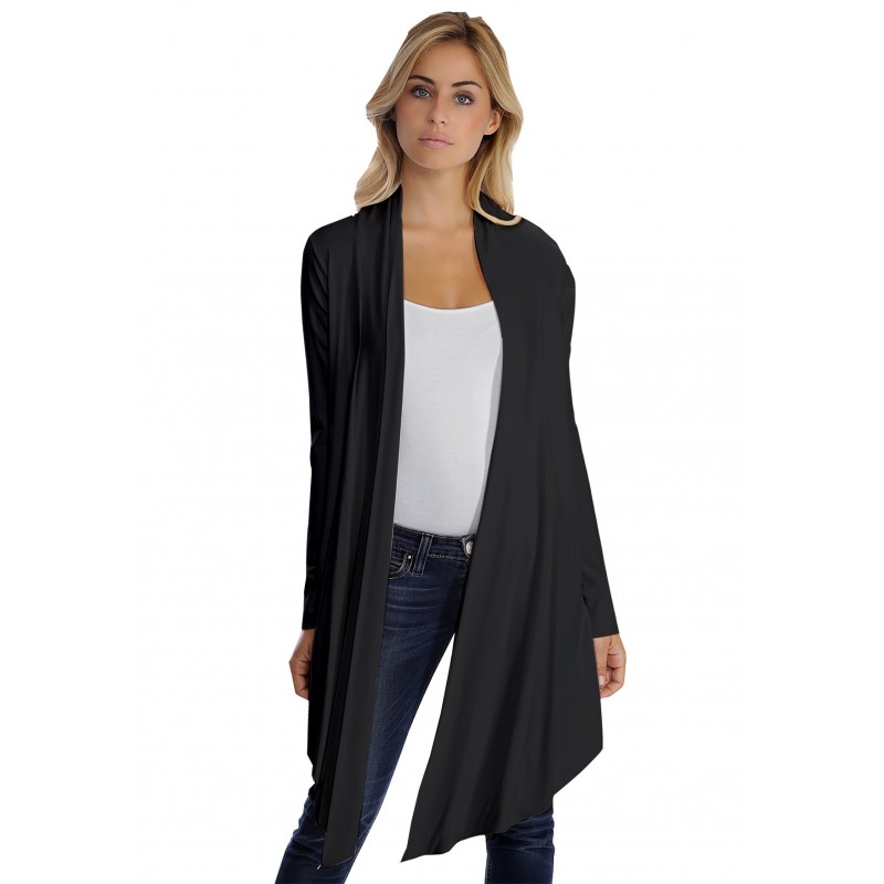 Gilet long manches longues en modal ANNELIE Gilet long manches longues en modal ANNELIE
