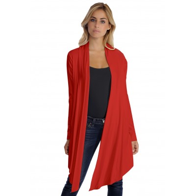 Gilet long manches longues en modal ANNELIE