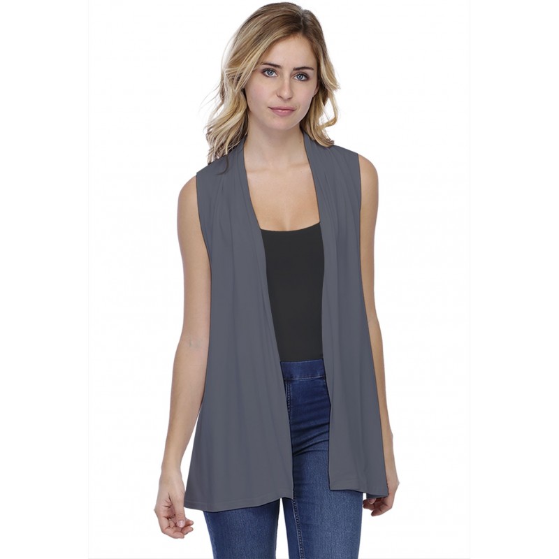 Gilet long sans manches en modal DEBO01 Gilet long sans manches en modal DEBO01