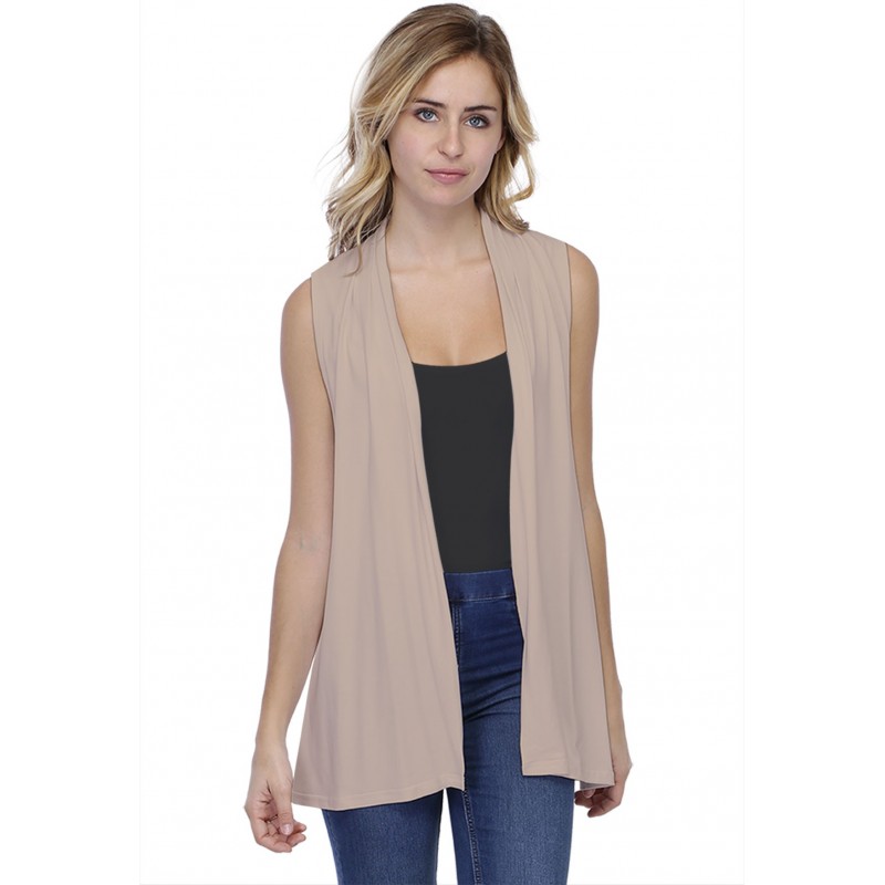 Gilet long sans manches en modal DEBO01 Gilet long sans manches en modal DEBO01
