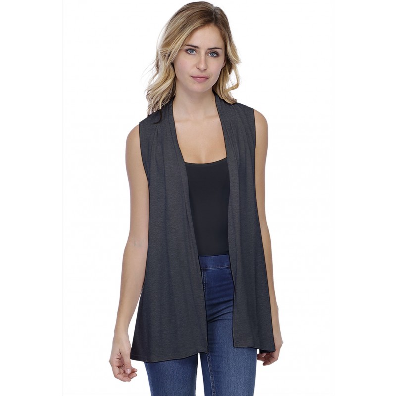 Gilet long sans manches en modal DEBO01 Gilet long sans manches en modal DEBO01