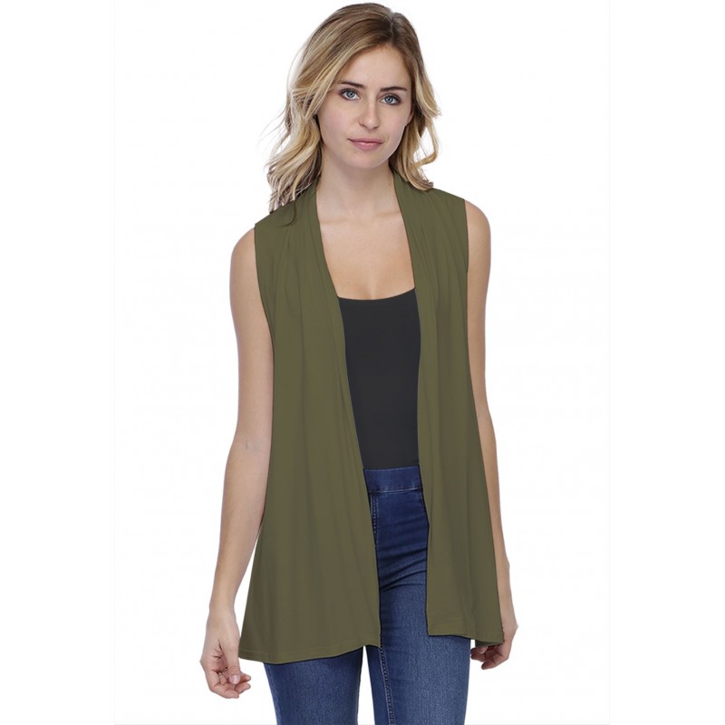 Gilet long sans manches en modal DEBO01 Gilet long sans manches en modal DEBO01