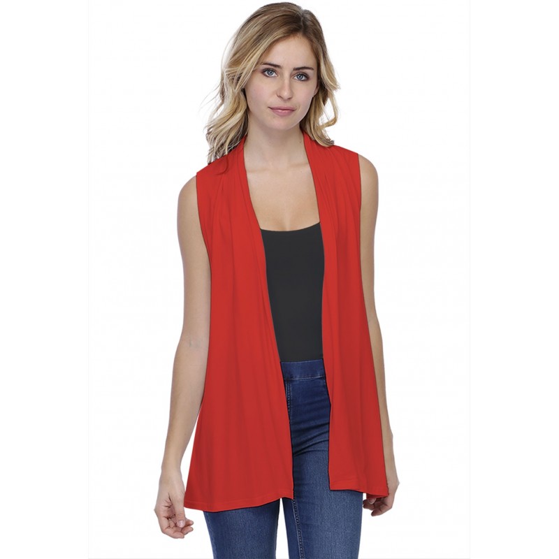 Gilet long sans manches en modal DEBO01 Gilet long sans manches en modal DEBO01