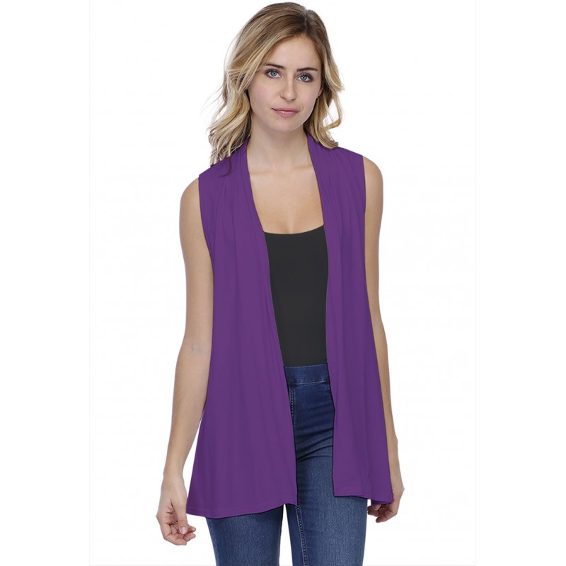 Gilet long sans manches en modal DEBO01 Gilet long sans manches en modal DEBO01