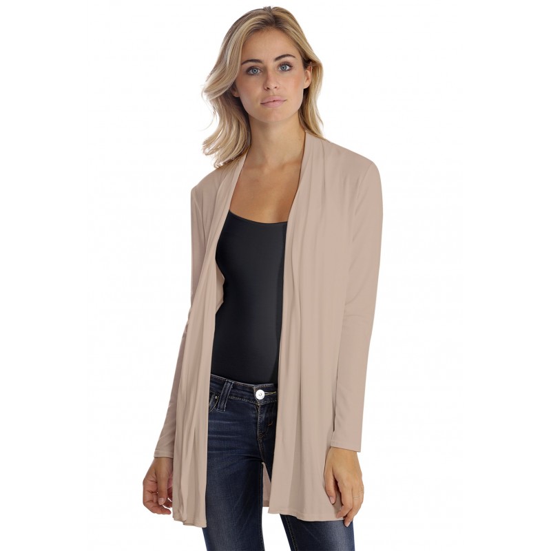 Gilet long à manches longues en modal DEBO02 Gilet long à manches longues en modal DEBO02