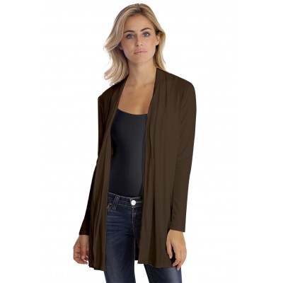Gilet long à manches longues en modal DEBO02