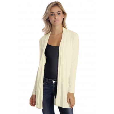 Gilet long à manches longues en modal DEBO02