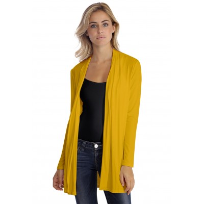 Gilet long à manches longues en modal DEBO02