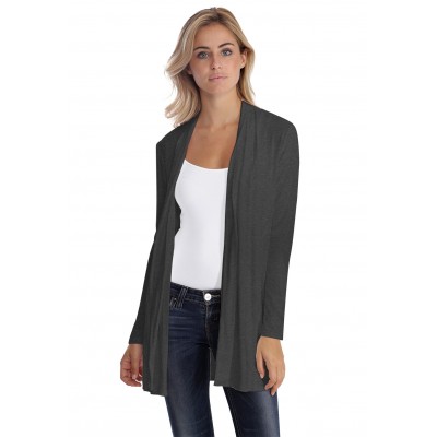 Gilet long à manches longues en modal DEBO02
